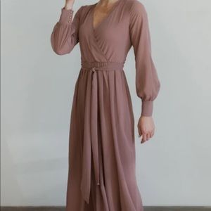 Lydia Deep Mauve Maxi Dress